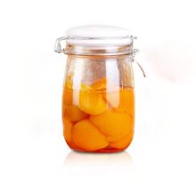 Haonai designed popular cheap glass jar with lid